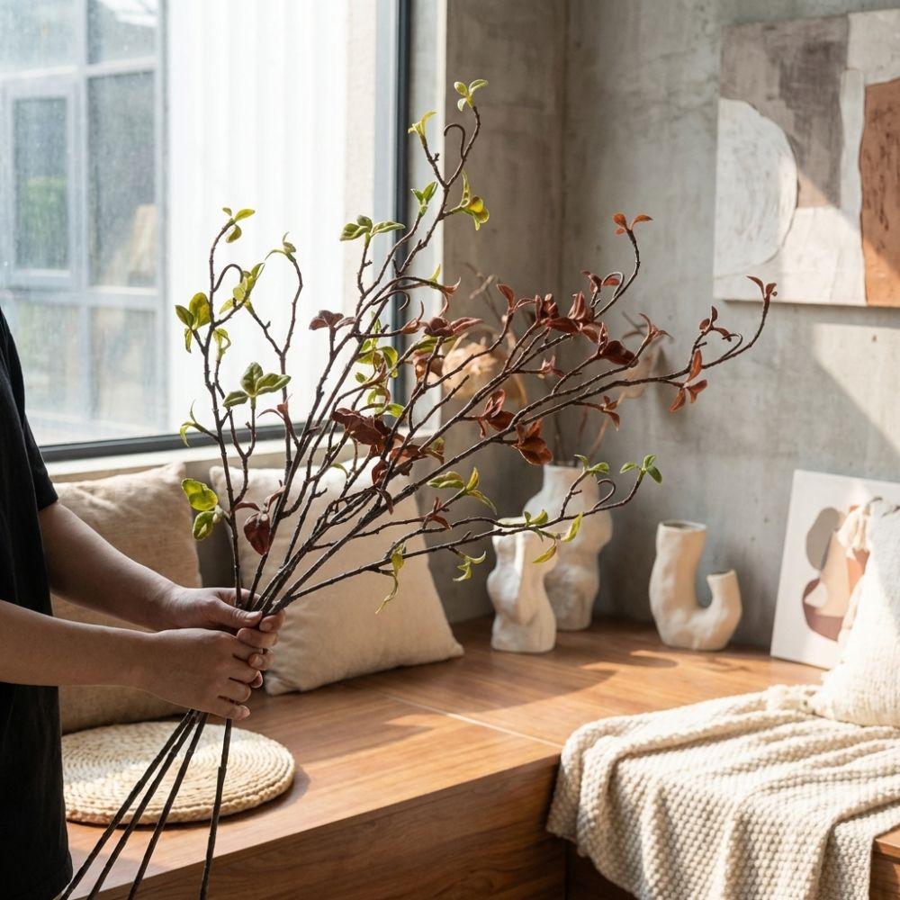 Real Touch Artificial Willow Deadwood Curly Twig Vase Filler Simulation Tree Branch Green Plants Plastic Fake Dead Branches