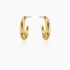 Niche Glossy Gold Circle Earrings Female Light Luxury Wind Fashion Personality Temperament Senior Sense of Earrings Tide Ambience Back To School