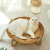 Summer Cooling Cat Bed Cool Mat Sofa Cat Scratch Wear-Resistant Cat Nest Rattan Lounge Chair Cat House Pet Sleeping Bed