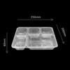 WS Disposable 5-Compartment Takeout Lunch Box