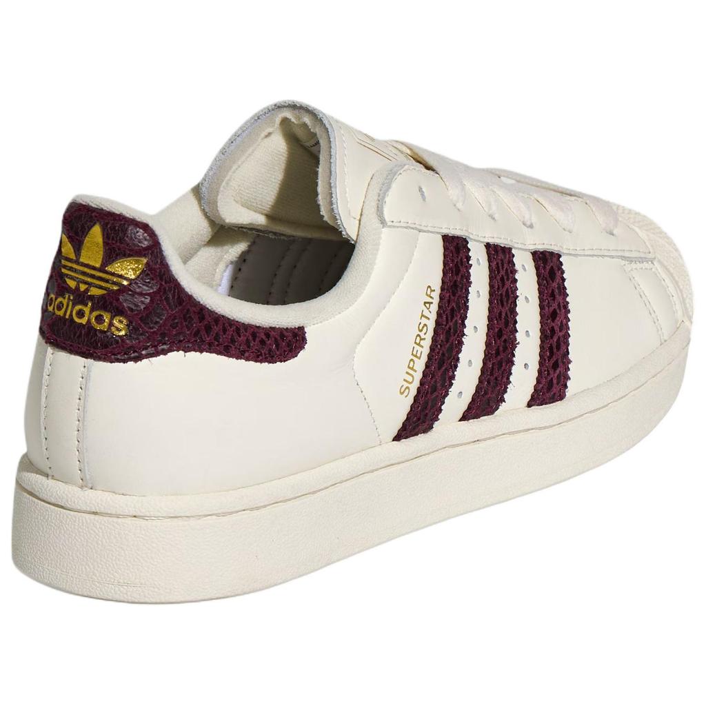 Adidas Originals Superstar 2 Skateboard Shoes Women's White Burgundy KI3570