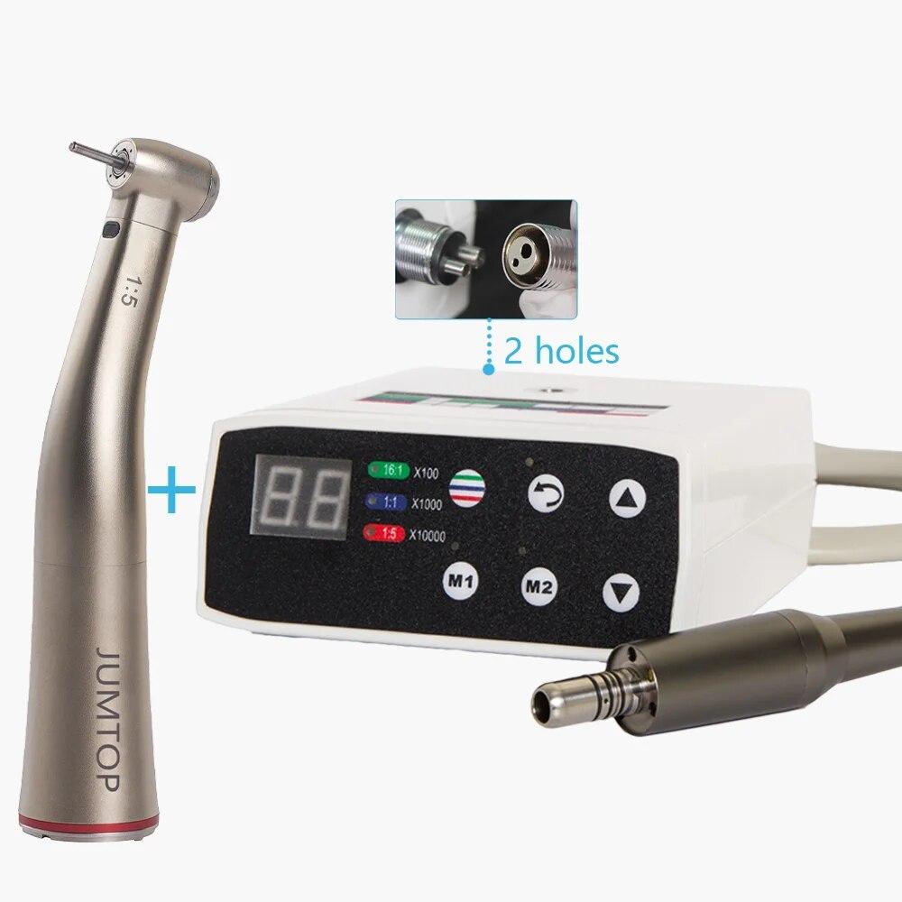 Micromotor electric LED fără perii dentare cu 1:5 Fibră optică inel roșu contraunghi potrivit pentru instrumentul de echipament cu micromotoare dentist