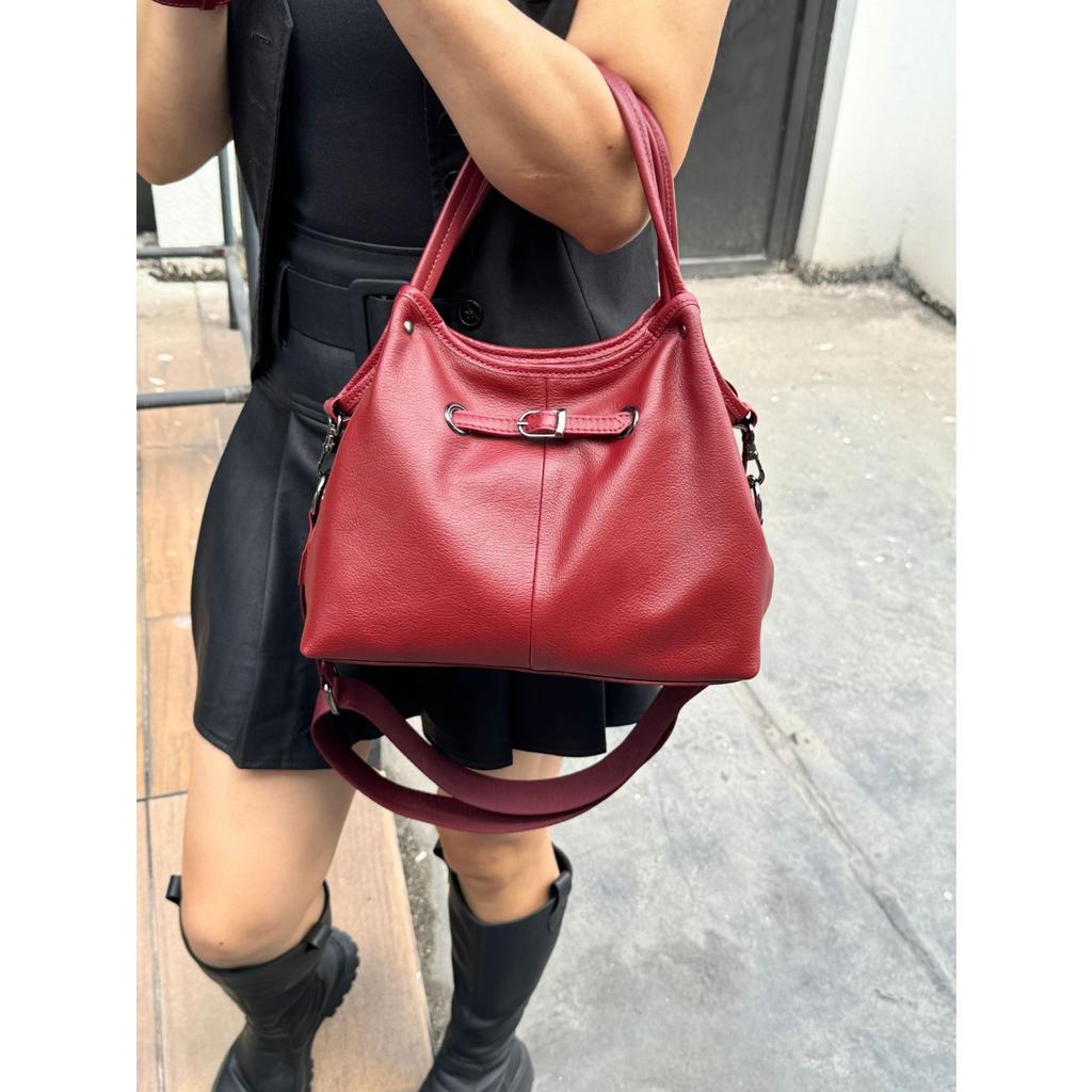 Cowhide Bag Crossbody Bag Mommy Popular Fashion Niche Women Single Shoulder Soft Hand Underarm Leather