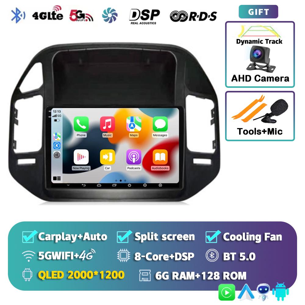 Android 14 Carplay Auto Car Radio For Mitsubishi Pajero 3 V70 V60 1999-2006 Multimedia Video Player Navigation GPS Stereo 2din