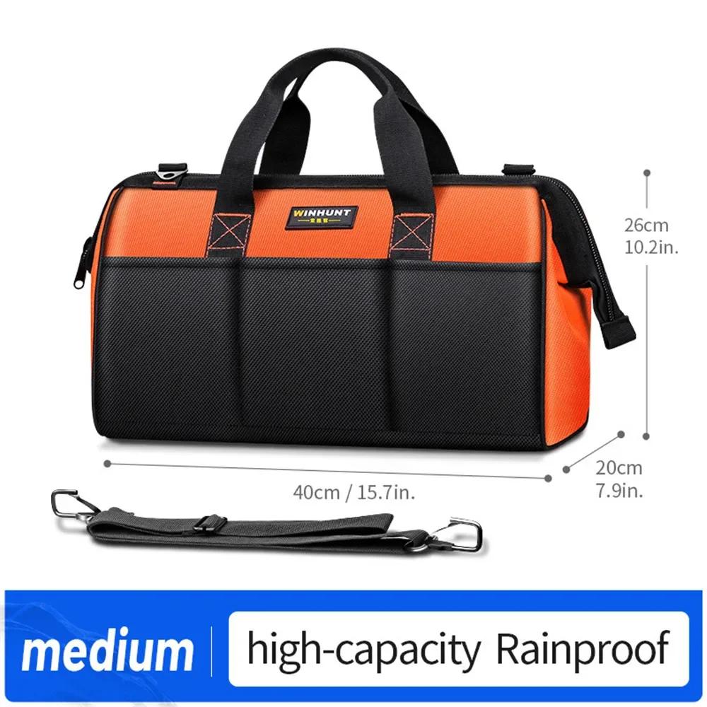 Tool Bag 1680D Oxford Cloth Wear-Resistant Canvas Electrician For Woodworking Hand Tool Storage Organizer Work Bag Tool Pouch