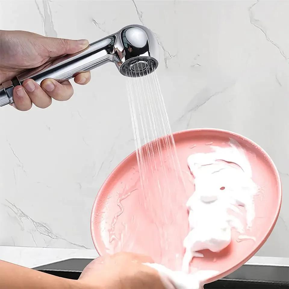 Pressure Boost Shower Head Multifunction Adjustable Large Water Yield Shower Nozzle Massage Shower Bathroom Accessory