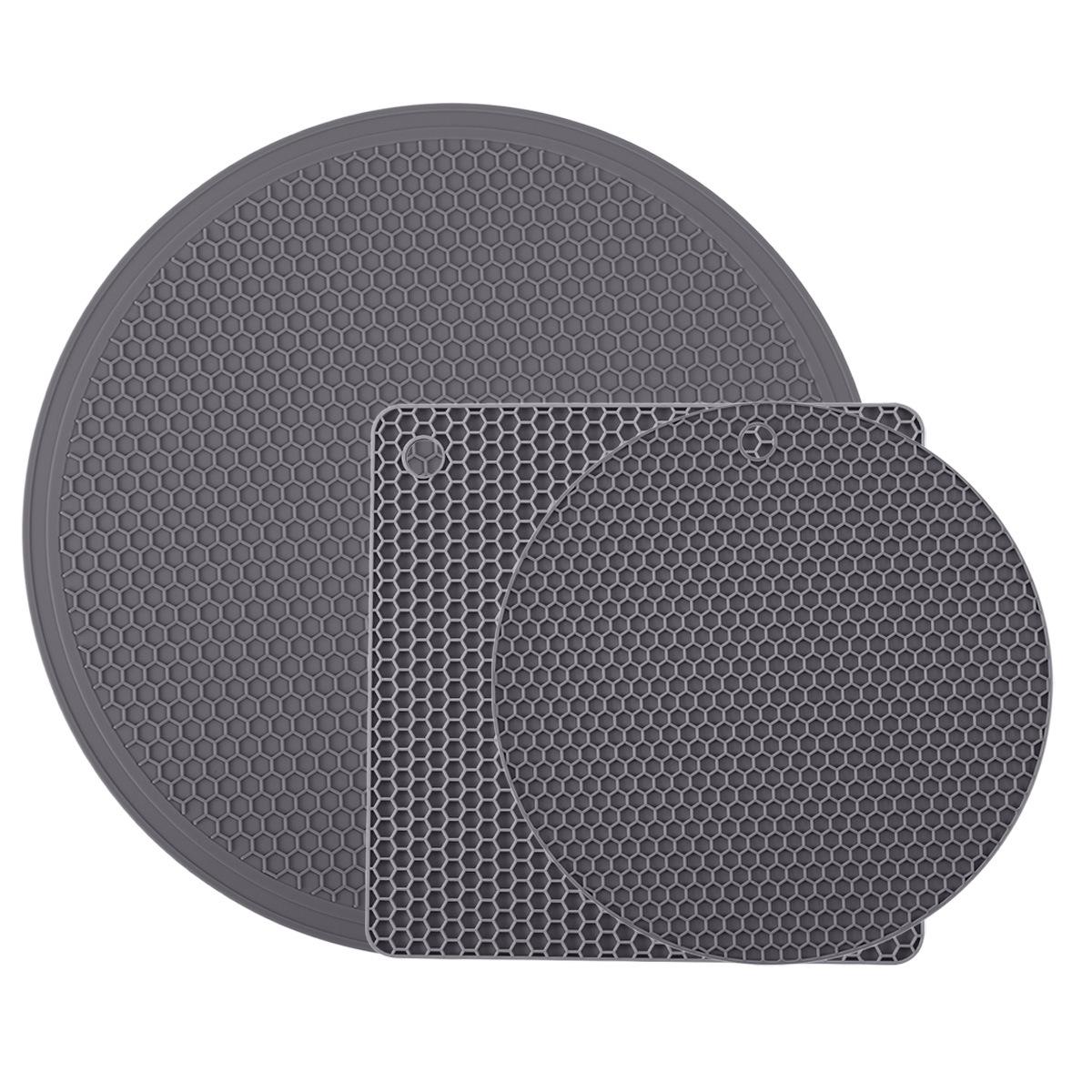 

Square Silicone Heat-Resistant Coaster - Simple, Anti-scalding Pot Placemat Thin Round (38g)