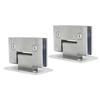 2Pcs Glass Door Hinge Heavy Duty Glass Door 90 Degree Hinges Durable Stainless Steel Bathroom Gate Clamp For Bathroom Toilet