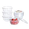 Disposable Round Plastic Food Containers with Lids, 620ml, 40-Pack