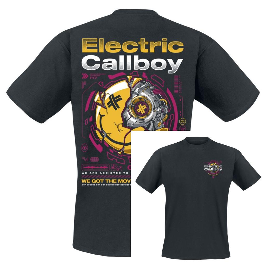 Vzácné Electric Callboy Bavlněné Kapelové Tričko Unisex Letní Krátký Rukáv Módní Značka Tričko Luxusní Ležérní Vintage