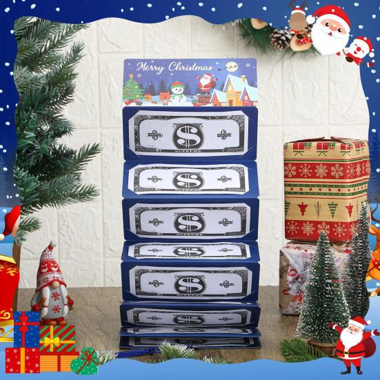 Christmas Red Envelope Money Box Gift Card Holder 10 Slots Surprise