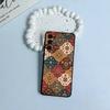 Persian Carpet Floral Pattern Black Soft Silicone Phone Case for Samsung S25, S24, S21, S22, S23, S30, Ultra, S20, Plus,  Lite