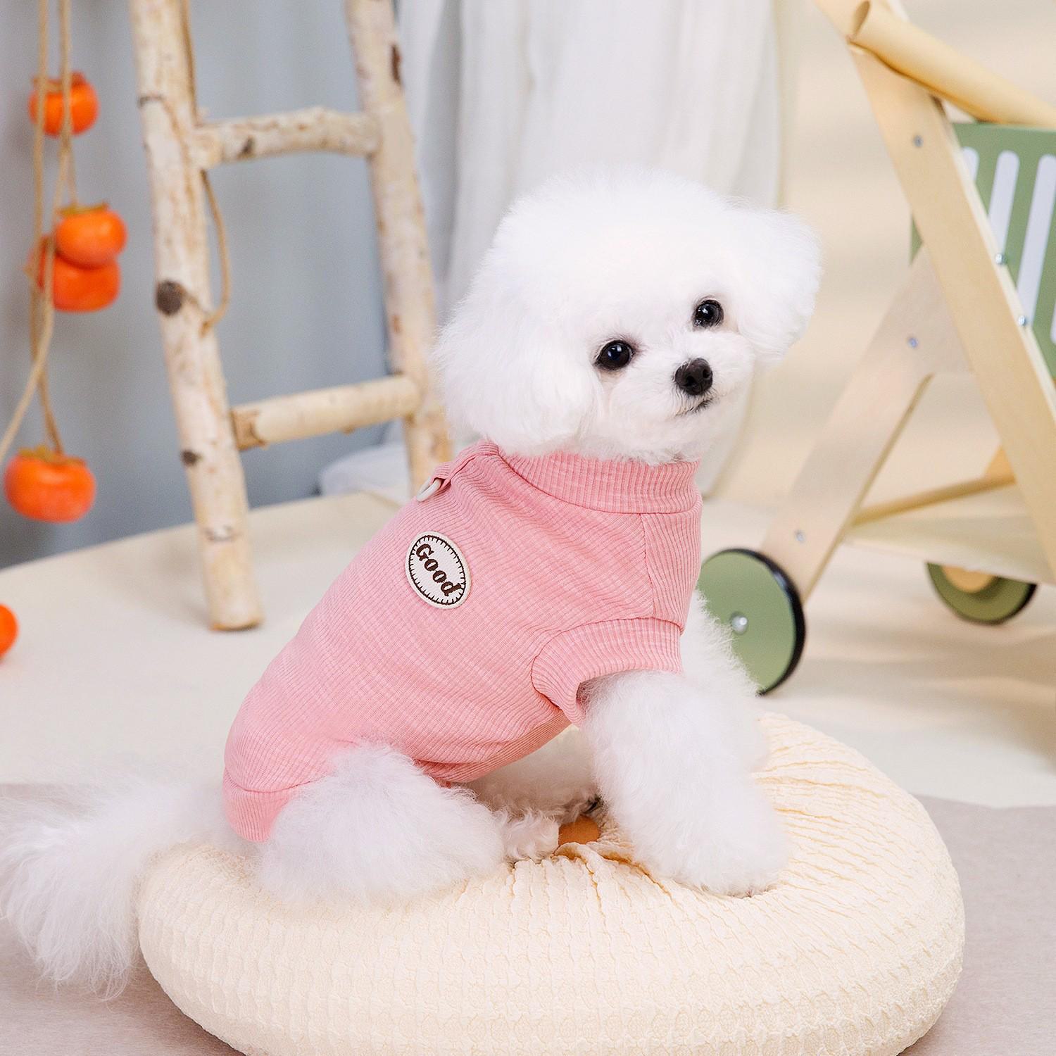 

Футболка для питомцев «Весна и лето» — жилет с плюшевым щенком бишона в трех цветах XXL розовый