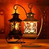 Household 23CM Iron Holder Hanging Candlestick Glass Ball Basket Light Lantern Stand Small Objects Decoration Home Decor Parts