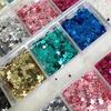 Estrela Lantejoula Mista Estrela de Cinco Pontas Ponto de Onda Colorido Laser Glitter para Unhas Arte de Unhas Charme Decoração Manicure DIY Acessórios