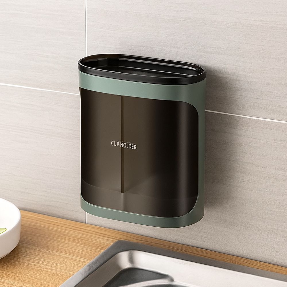 Punch-Free Automatic Cup Dropper Space-Saving Disposable Cup Holder Paper Cup Dispenser  Office Use