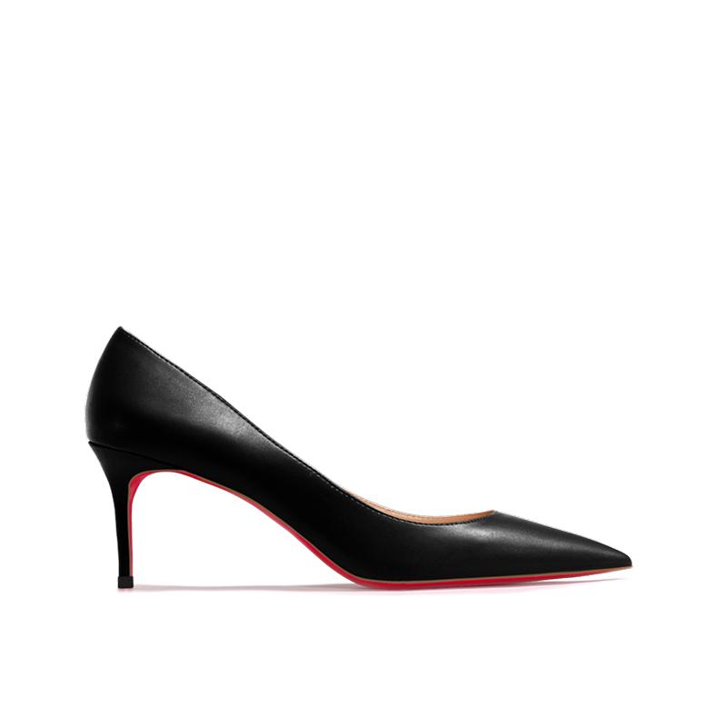 Fashion New pointed shallow mouth high heels with thin heels, matte fashion white commuting single shoes, soft sole size