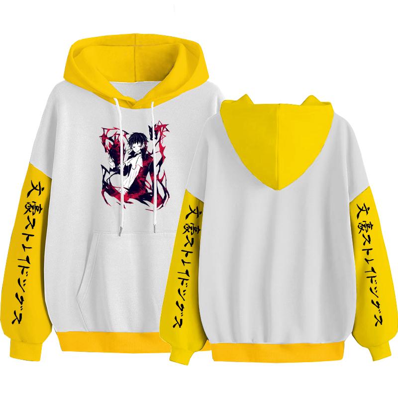 Толстовки на молнии с принтом Бунго бродячие собаки Ryunosuke Akutagawa толстовки с мангой для женщин и мужчин теплая куртка на молнии с длинными рукавами пальто 4XL жёлтый 2116₽