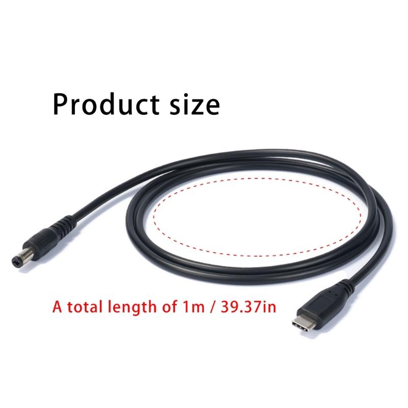 Type C Male to 5.5x2.1mm 9V/12V/20V Power Connector Charging Cable for Monitoring Cameras Printer Router LED Light
