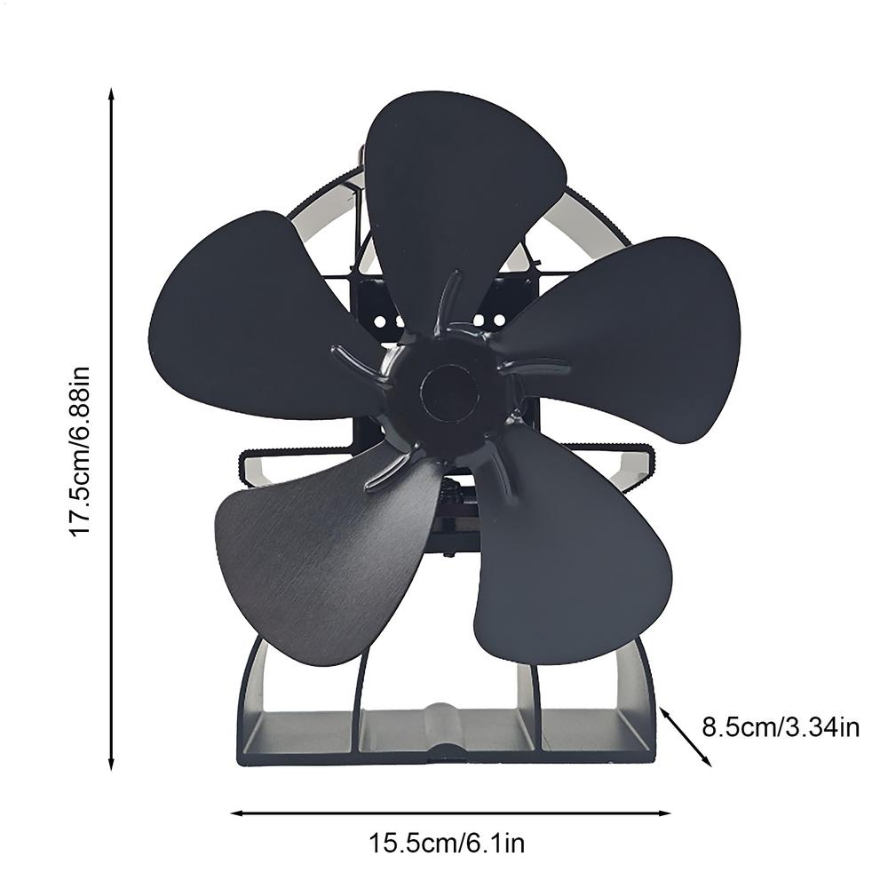 Mini Stove Fan Heat Powered Fireplace Fan Log Wood Burner Eco-fan 12 Blade Fireplace Fan Home Winter Warm Heat Distribution