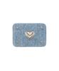 Lemasque Pie Heart Slim Card Wallet Denim