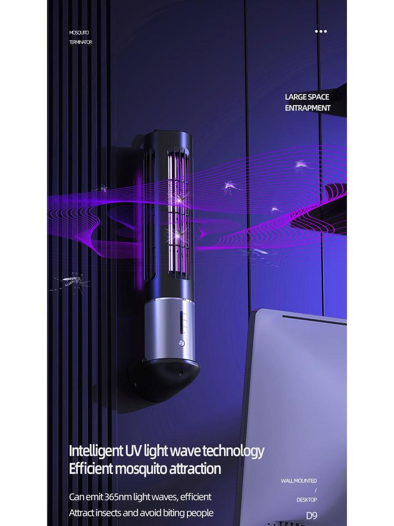 Portable Outdoor Multifunctional Electric Mosquito Killer Lamp with Electric Shock