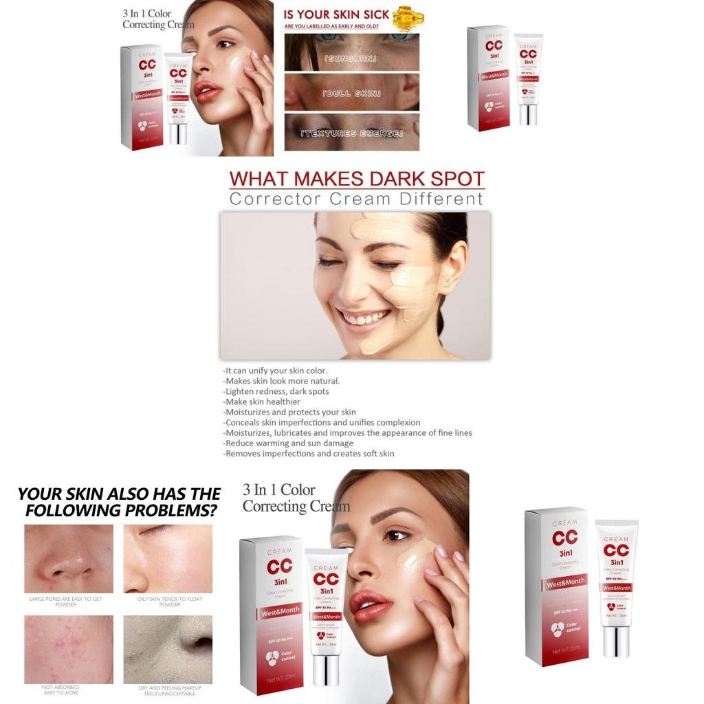 West Month Black Spot Repair Cream Hydrating Moisturizing Foundation For Flawless Skin