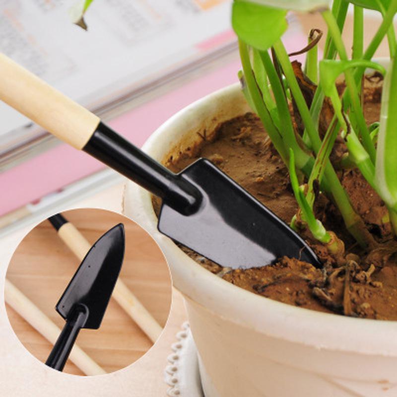 Plant Potted Bonsai Tool Gardening Kit Shovel Flower Pot Mini Spade Rake Wooden Handle Balcony Planting Tools