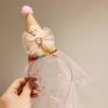 Birthday Hat with Veil Headband for Girls - Party Headwear and Photo Props