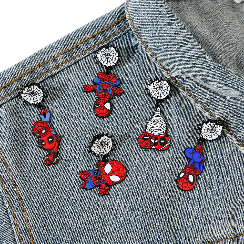 European and American creative personality Spider-Man metal badge Marvel superhero spider alloy brooch accessories