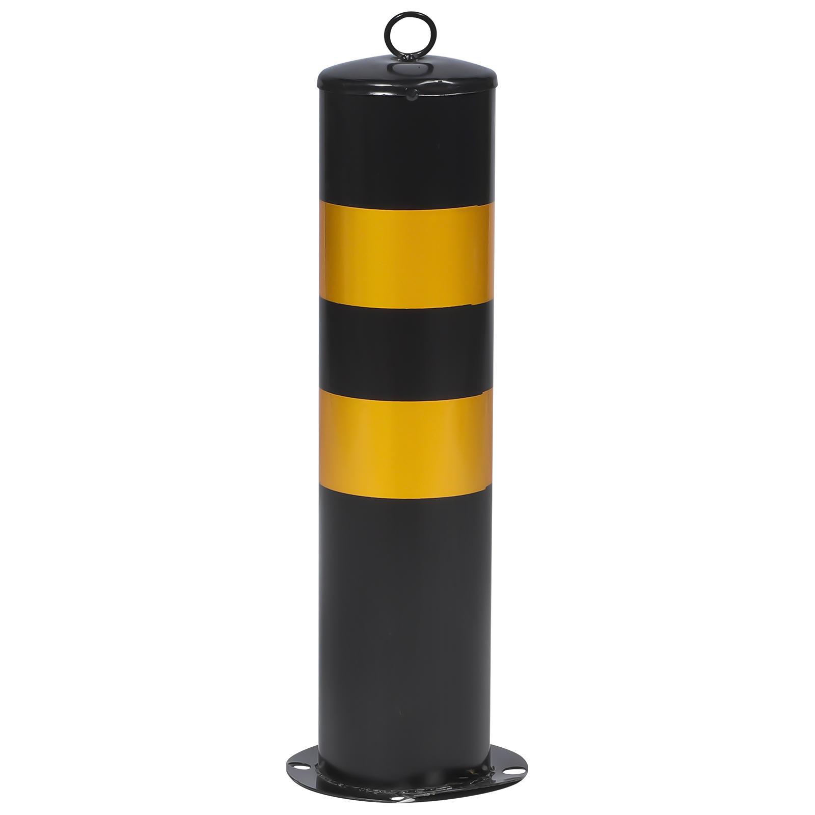 

Parking Barrier Driveway Security Post Barrier Safety Bollard Traffic Warning Column Road Isolation Column Barricade Cone 48cm жовтий