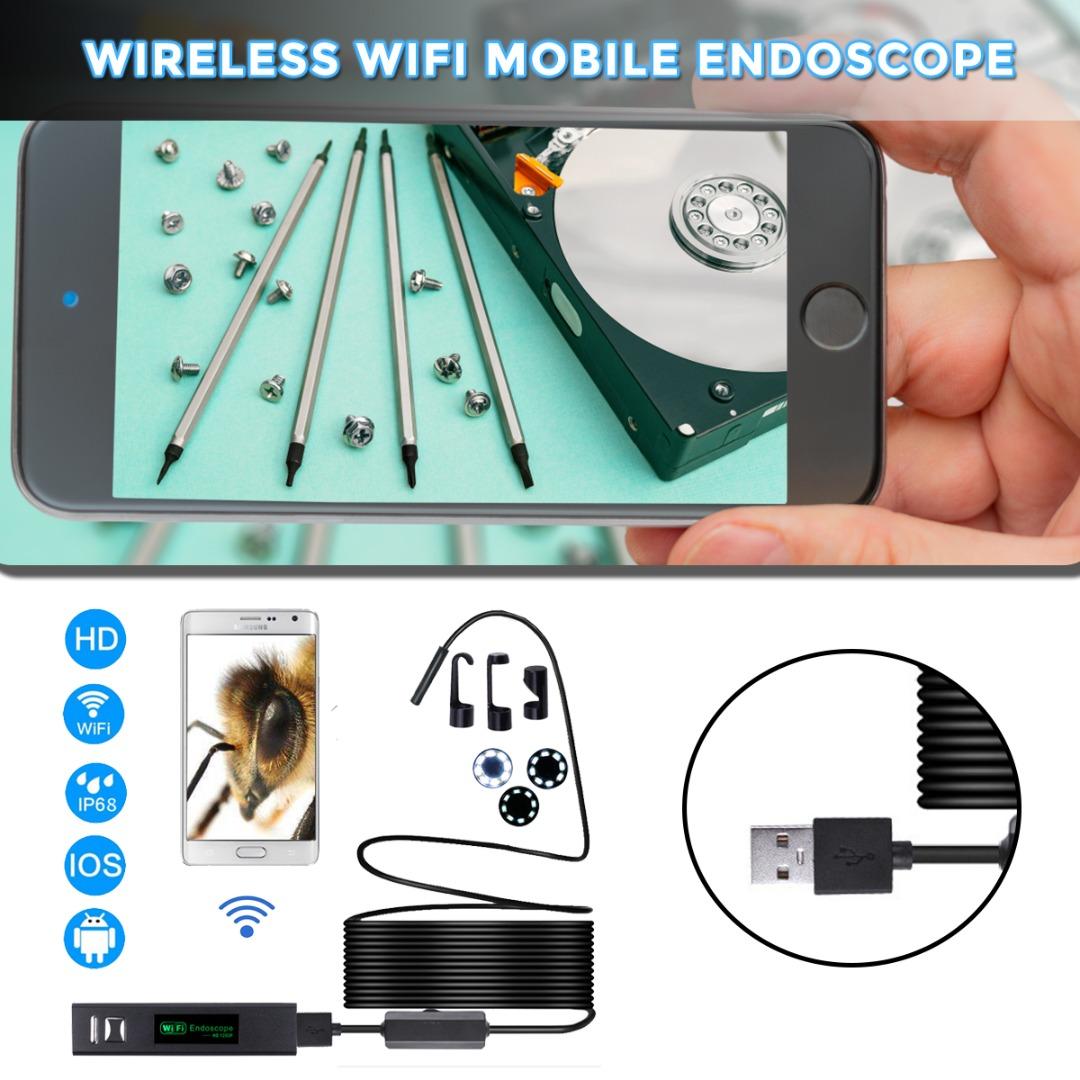 

PDTO светодиодный Wi-Fi эндоскоп змеиная инспекционная камера водонепроницаемая для сотового телефона планшетного ПК