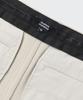 Musinsa Standard Deep Tuck Overlap Wide Hidden Banding Slacks [Dusty Cream]