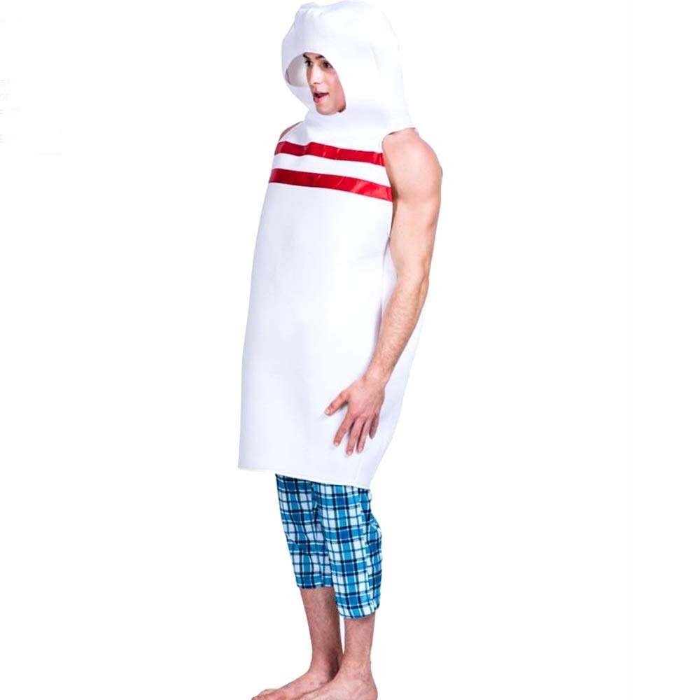 Bowling Kigurumi Pin Costume for Halloween Includes 2 Black and Orange Balloons [SCGEHA] Adults, Events, Cosplay,