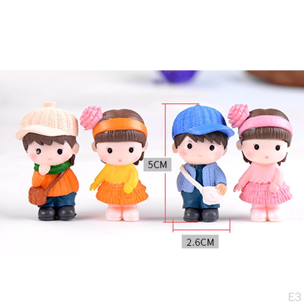 Couple Garden Ornament Miniature Flower Figurine Terrarium Bonsai