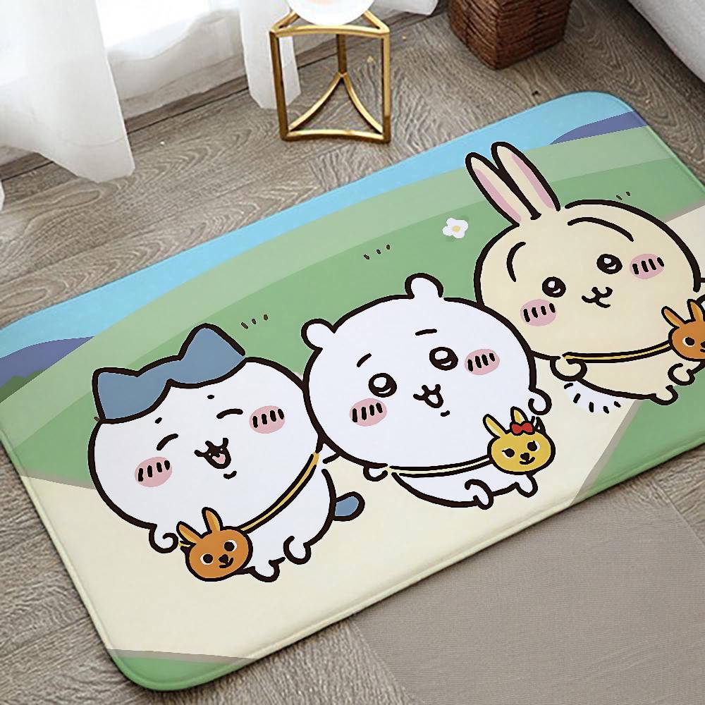 Cute Cartoon C-chiikawa Floor Mats Home Laundry Rug Carpet For Living Room Decor Lounge Area Anti-slip Foot Mat Entrance Doormat