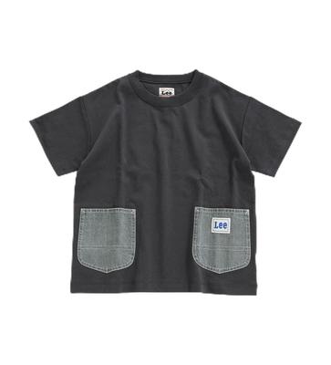 Lee Boyacı Çift Cep Kısa Kömür Rengi Beden İnçlere Uyar Tişört, Kol, Çocuk Giysisi, Gri, 140, 43.5-54.7 (110-150cm).