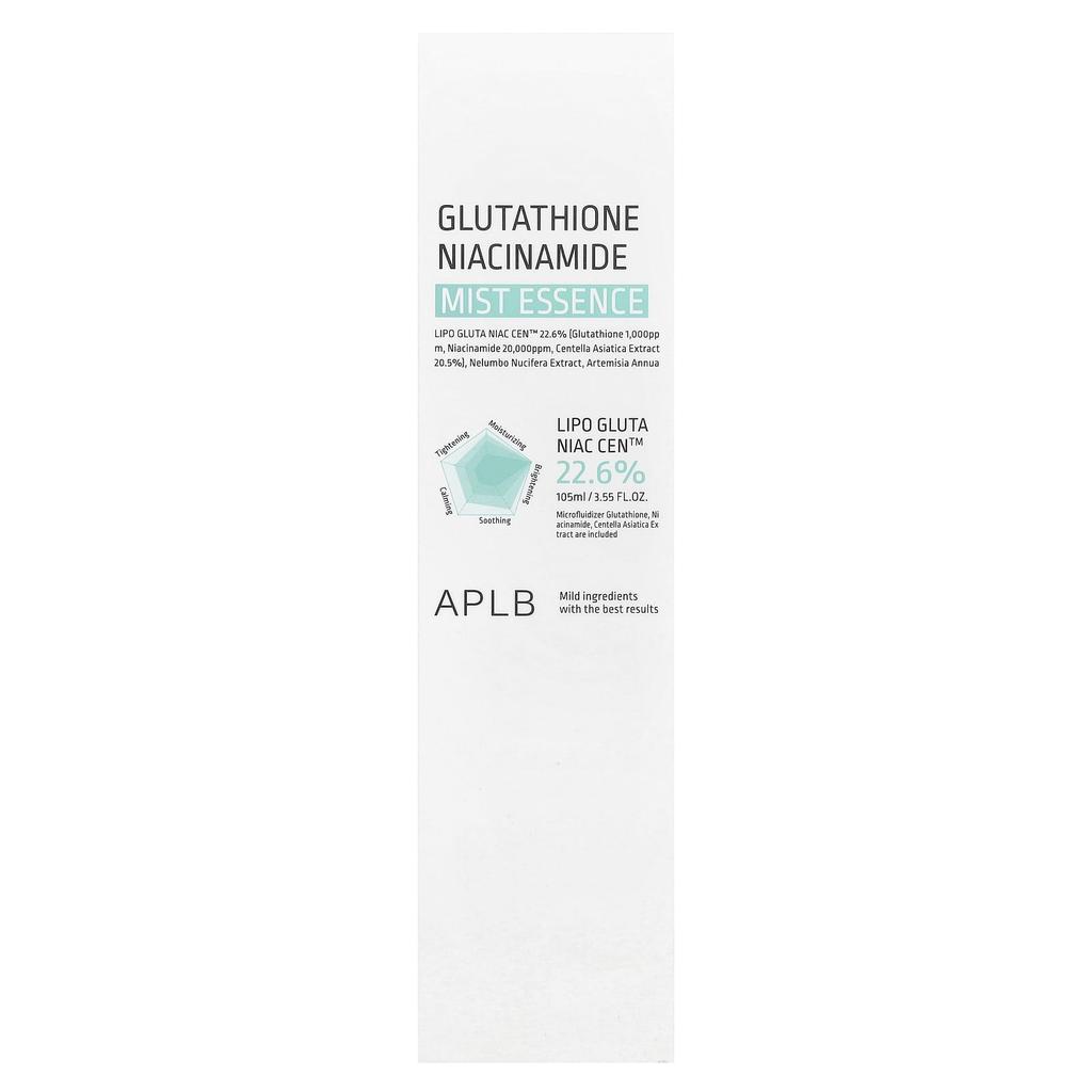 Glutathione Niacinamide, Mist Essence, 3.55 Fl Oz (105 Ml)