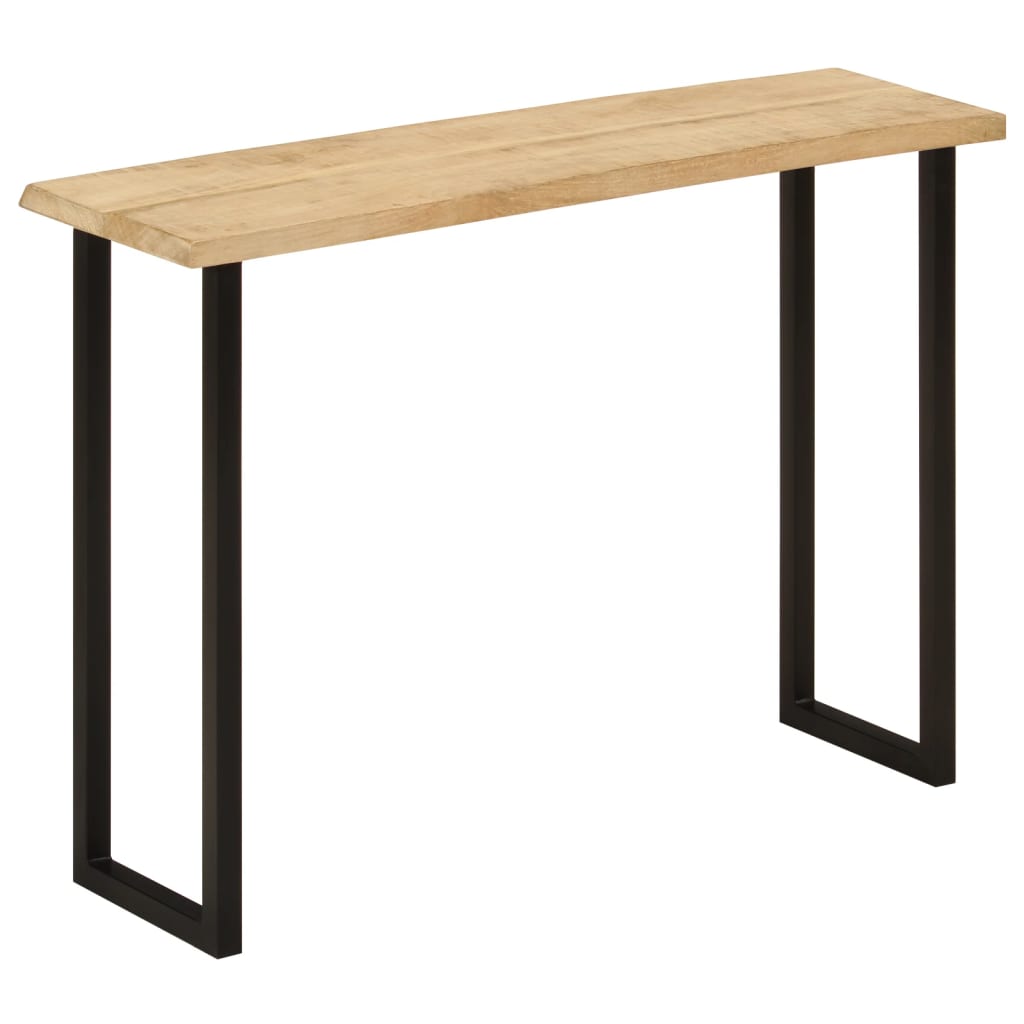Console Table with Live Edge 105 x 33 x 76 cm Solid Mango Wood