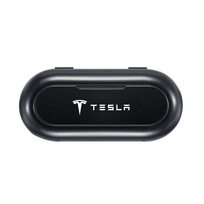 Car Sun Visor Glasses Storage Box Holder Organizer Car Accessories For Tesla Model 3 Model S Model X Model Y Roadster Bonina Coil