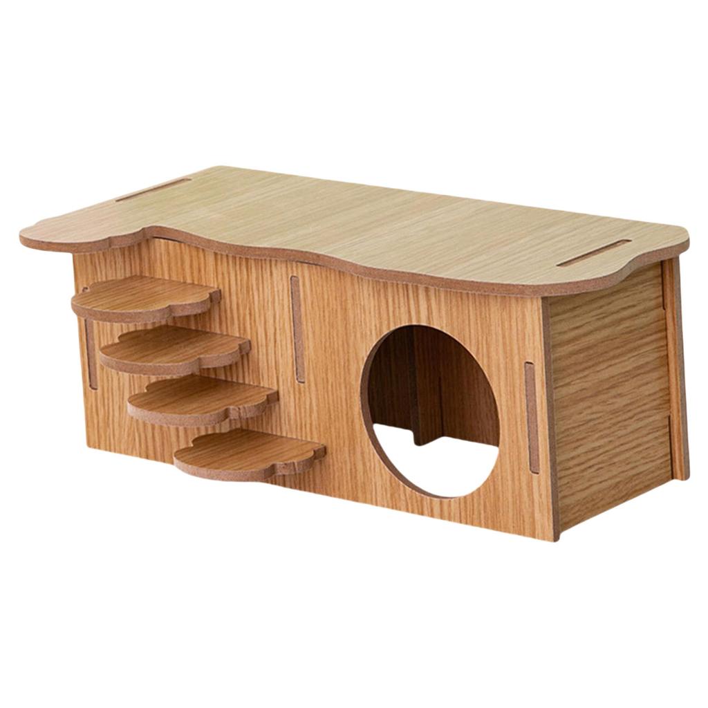 Hamster House Climbing Ladder Natural Cave Small Pet Hideouts for Syrian Hamster Easy to Assemble Habitat Decors