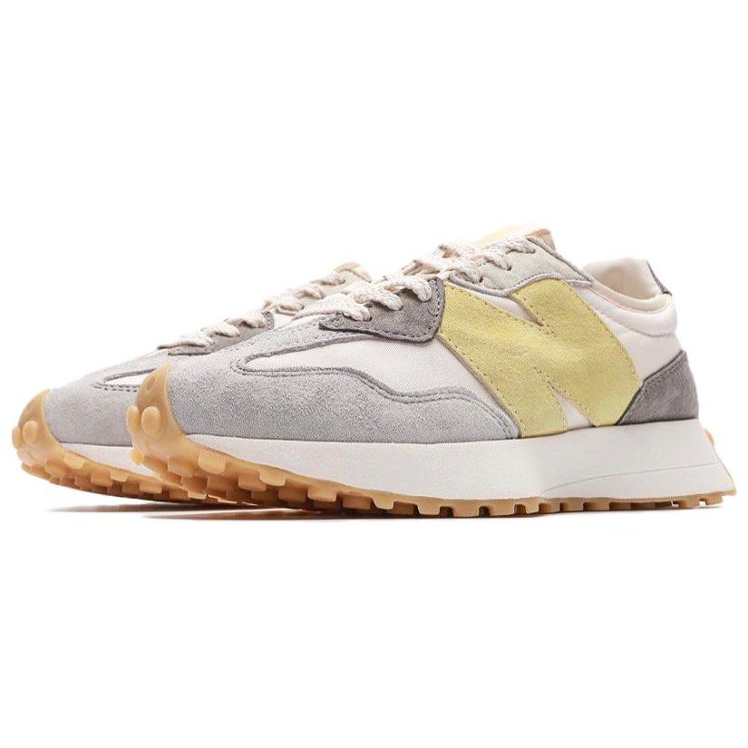 New Balance Nb 327 Comfortable Durable Lightweight Low Top Marathon Running Shoes Women sneaker Gray Yellow WS327JTL