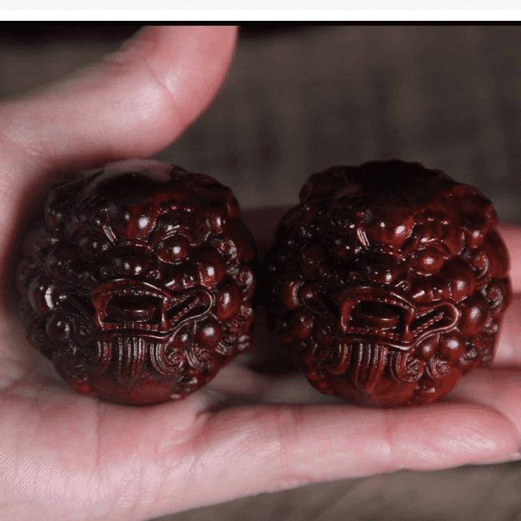 Rosenholz Pixiu Reichtumsanhänger - Nashornhorn-Design