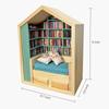 2025 New Handmade Room Box With Exquisite Wooden Scenes Unique Stress Books Decor Set Reliever Book-Room Miniature Bookshelf
