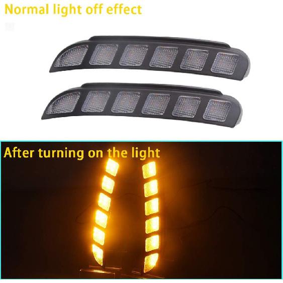 Super Bright LED Daytime Running Light Dual Color DRL for Explorer 2016-2019 Replacement Front Bumper Fog Lamp Assembly Model B 1 Pair(Front L/R)