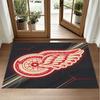 Detroit Red Wings Design Crystal Velvet Rug Soft Decorative Mat for Bedroom Entrance