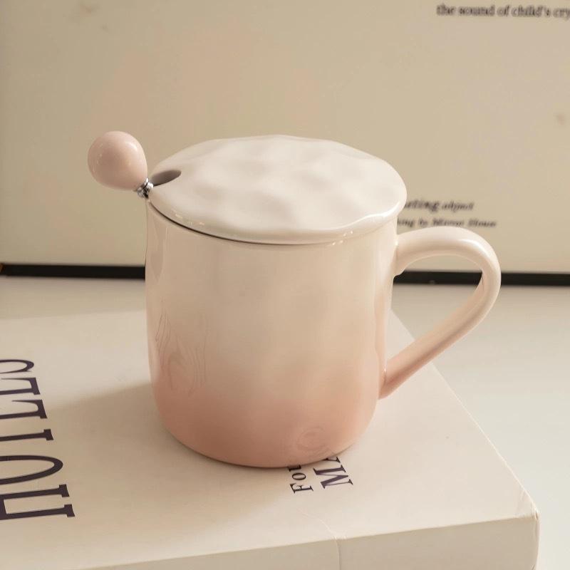 

Gradient Mug Household Girls Drinking Cup Design Ceramic Mug Couple Cup Set Gift 401-500ml