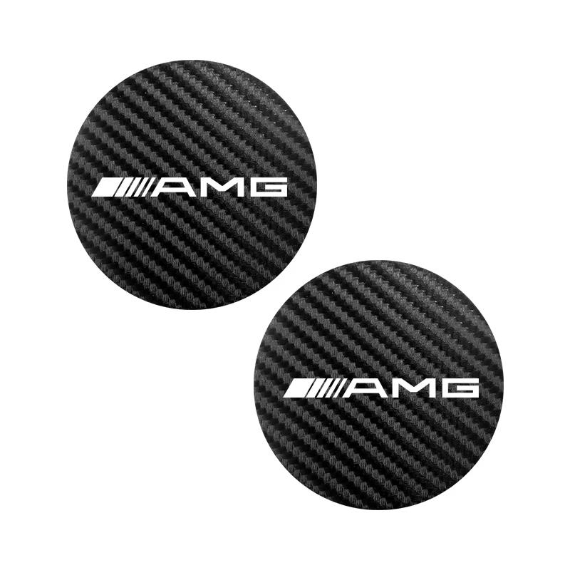 2pcs Car Water Cup Pad Holders Non-slip PUFor Mercedes Benz AMG W203 W204 W206 W220 W205 W211 W212 W201 W168 E300L GLC V8 GT SLK