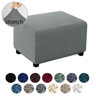 Žakárový osmanský potah na stoličku Stretch Opěrka nohou Protiprachový potah do obývacího pokoje Měkký protiskluzový chránič křesel L /Xl Velikost Home Decor