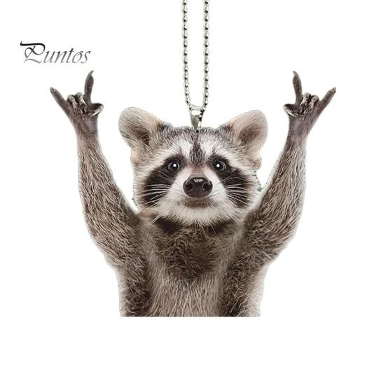 

Подвесной автомобильный орнамент в виде енота, подвеска в виде ключа, сумка, очаровательное животное, зеркало заднего вида, подвесной декор, аксессуары для салона автомобиля чёрный